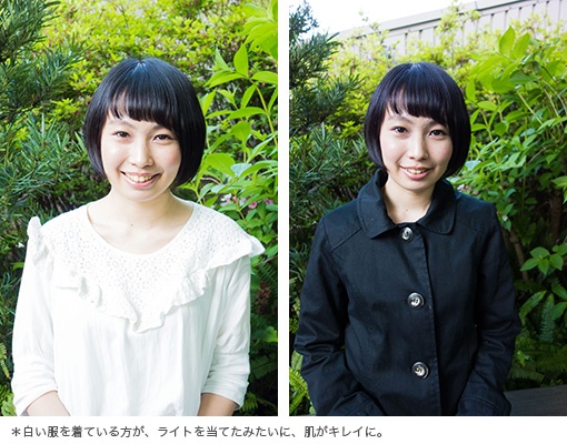真正面を向くより、顔を横に振ったり、手を添えるだけでも顔のラインが細く見えちゃう。